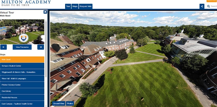 Milton Academy tour example