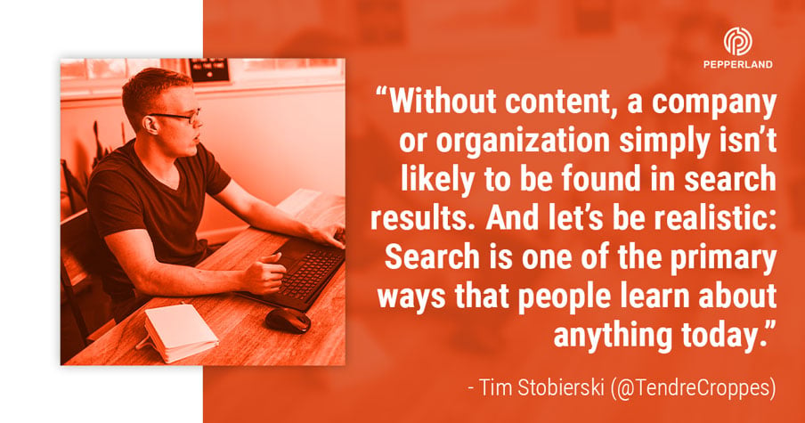 Tim importance of content quote