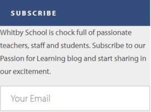 Whitby Email Subscription Example