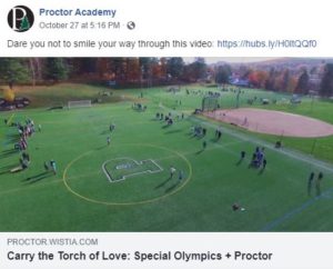 Proctor Academy Social Media Example
